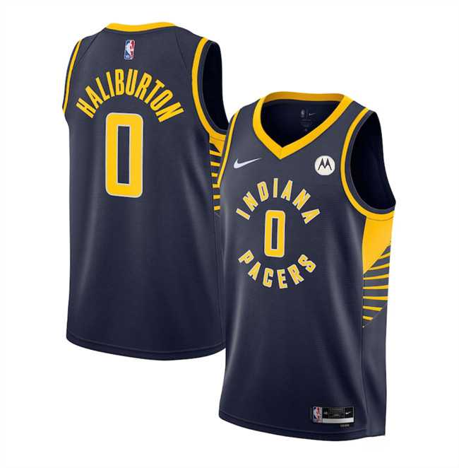 Men%27s Indiana Pacers #0 Tyrese Haliburton Black Stitched Jersey Dzhi->indiana pacers->NBA Jersey